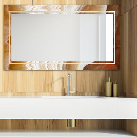 Marbled Geode 20 - Glam Mirror - Modern Vanity Mirror