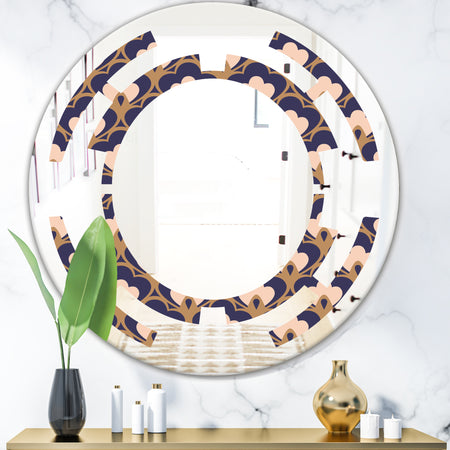 Retro Ornamental Design IX - Cottage Round or Oval Wall Mirror - Space