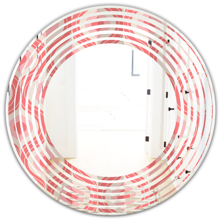 Retro Drop Design I - Modern Round or Oval Wall Mirror - Wave