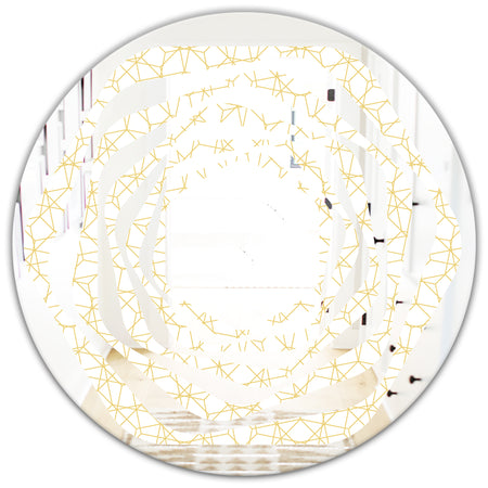 Abstract Geometrical - Modern Round or Oval Wall Mirror - Whirl