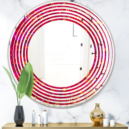Circular Retro Design III - Modern Round or Oval Wall Mirror - Wave