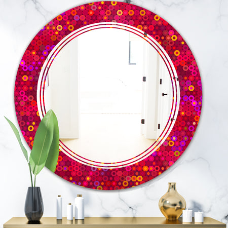 Circular Retro Design III - Modern Round or Oval Wall Mirror - Triple C