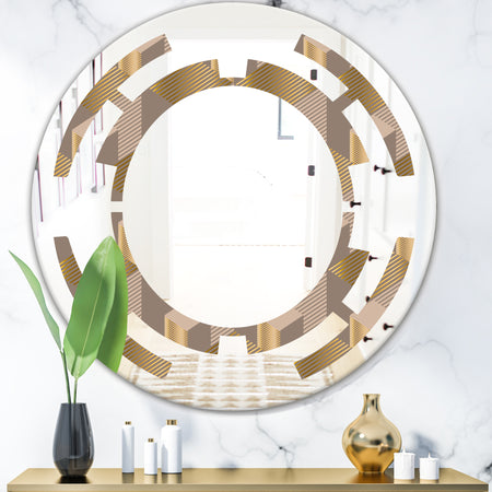 Retro Square Design V - Modern Round or Oval Wall Mirror - Space