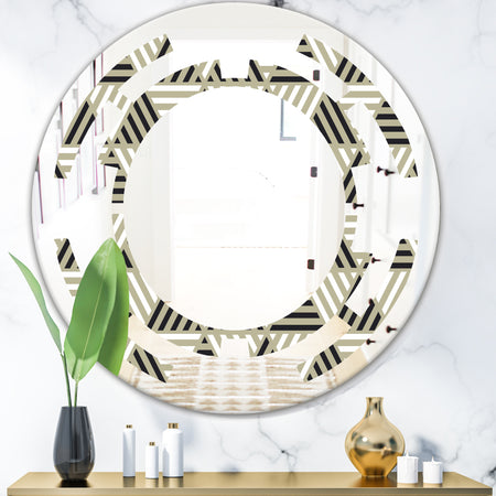 Triangular Retro Design VIII - Modern Round or Oval Wall Mirror - Space