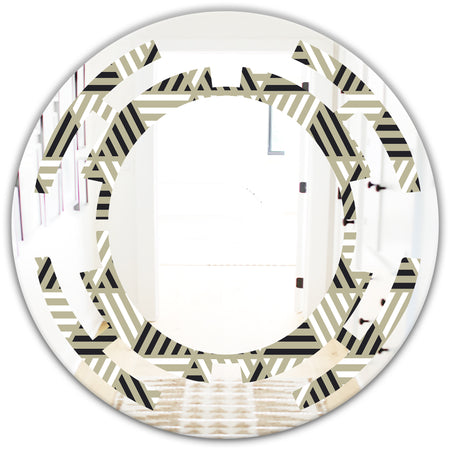 Triangular Retro Design VIII - Modern Round or Oval Wall Mirror - Space