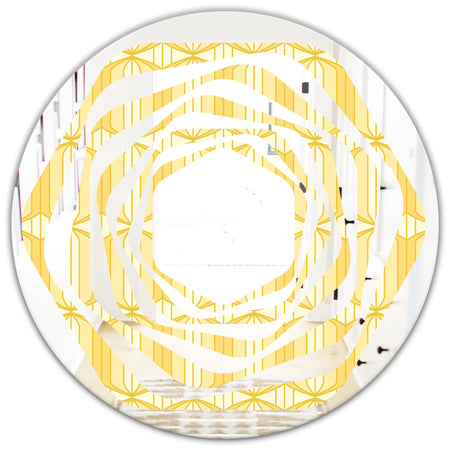 Retro Ornamental Design III - Modern Round or Oval Wall Mirror - Whirl
