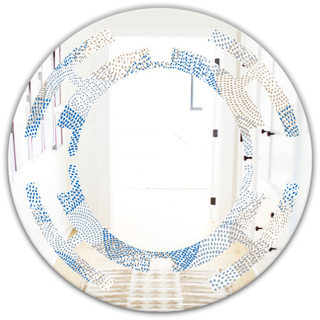 Abstract Retro Design I - Modern Round or Oval Wall Mirror - Space