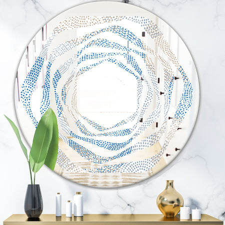 Abstract Retro Design I - Modern Round or Oval Wall Mirror - Whirl