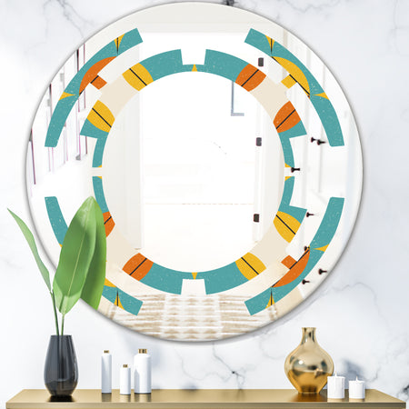 Diamond Retro IV - Cottage Round or Oval Wall Mirror - Space