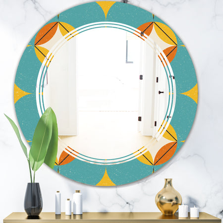 Diamond Retro IV - Cottage Round or Oval Wall Mirror - Triple C