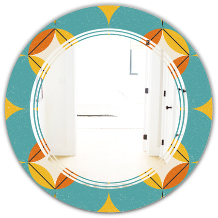 Diamond Retro IV - Cottage Round or Oval Wall Mirror - Triple C