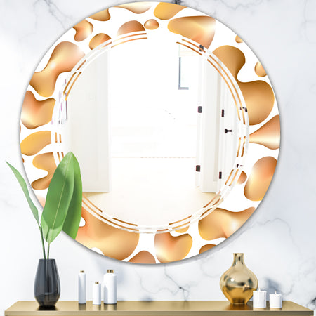 Liquid Gold I - Modern Round or Oval Wall Mirror - Triple C