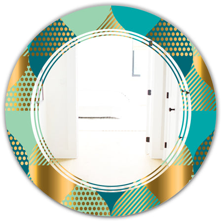 Luxury Retro Drops II - Modern Round or Oval Wall Mirror - Triple C