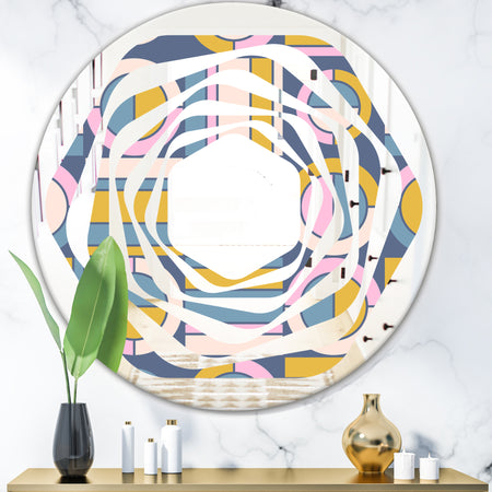 Retro Circular Design I - Modern Round or Oval Wall Mirror - Whirl