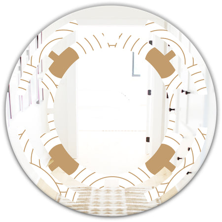 Circular Retro Design - Modern Round or Oval Wall Mirror - Space