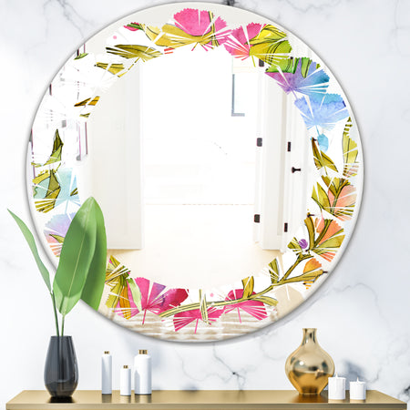 Tropical Foliage IV - Cottage Round or Oval Wall Mirror - Leaves