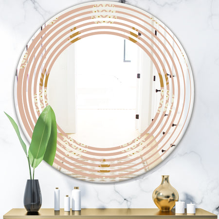 Pineapple Summer Bliss VII - Modern Round or Oval Wall Mirror - Wave