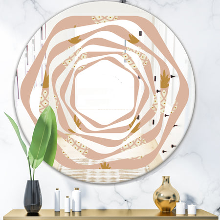 Pineapple Summer Bliss VII - Modern Round or Oval Wall Mirror - Whirl