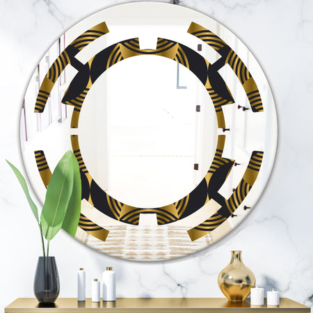 Art Deco style modern pattern - Modern Round or Oval Wall Mirror - Space
