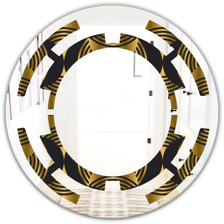 Art Deco style modern pattern - Modern Round or Oval Wall Mirror - Space