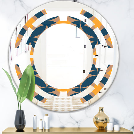 Abstract Retro Design III - Modern Round or Oval Wall Mirror - Space