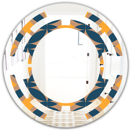 Abstract Retro Design III - Modern Round or Oval Wall Mirror - Space