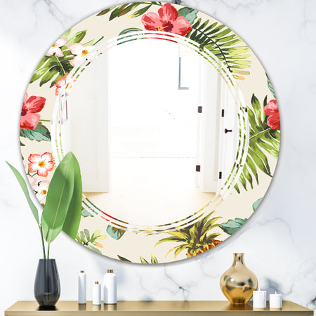 Porch Den 'Pineapple Summer Bliss IV - Cottage Wall Mirror