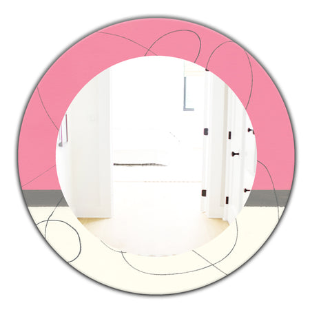 Geometric Neapolitan II - Modern Mirror - Oval or Round Wall Mirror
