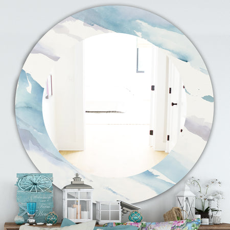 Modern Abstract Drift - Traditional Mirror - Oval or Round Wall Mirror