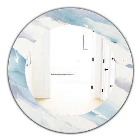 Modern Abstract Drift - Traditional Mirror - Oval or Round Wall Mirror