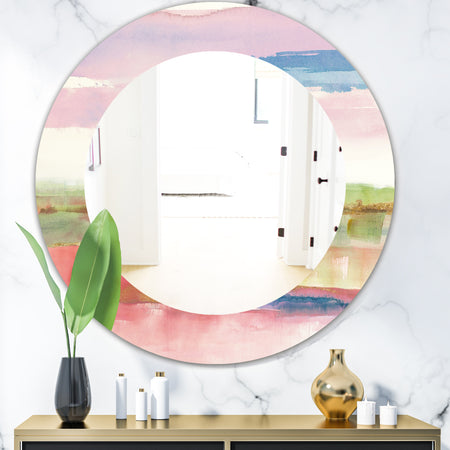 Influence Of Line and Color Gold Bright - Modern Mirror - Oval or Round Wall Mirror