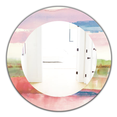 Influence Of Line and Color Gold Bright - Modern Mirror - Oval or Round Wall Mirror
