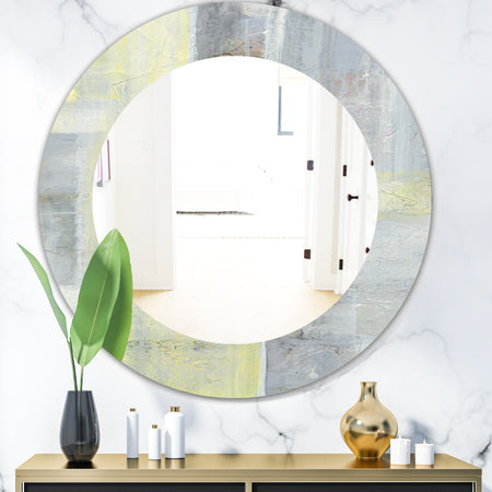 Patchwork Abstract II - Modern Mirror - Oval or Round Wall Mirror