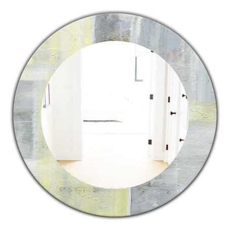 Patchwork Abstract II - Modern Mirror - Oval or Round Wall Mirror