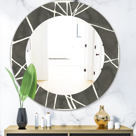 Minimalist Graphics II - Mid-Century Mirror - Oval or Round Wall Mirror