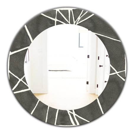 Minimalist Graphics II - Mid-Century Mirror - Oval or Round Wall Mirror