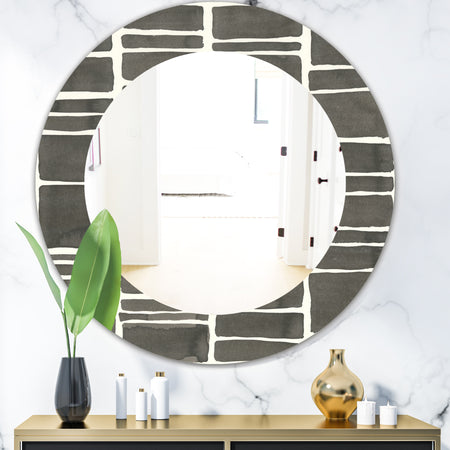 Minimalist Graphics IV - Mid-Century Mirror - Oval or Round Wall Mirror