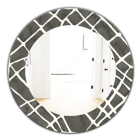 Minimalist Graphics V - Mid-Century Mirror - Oval or Round Wall Mirror