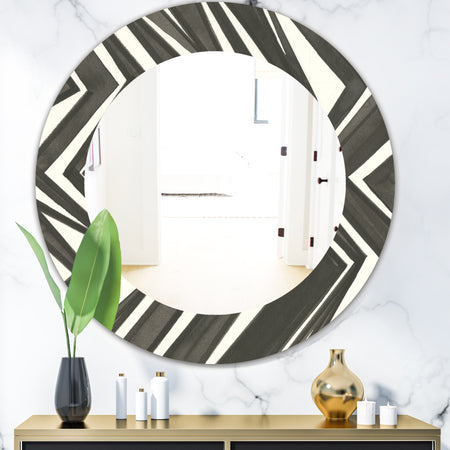 Minimalist Graphics VI - Mid-Century Mirror - Oval or Round Wall Mirror