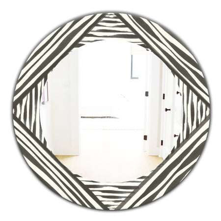 Minimalist Graphics III - Mid-Century Mirror - Oval or Round Wall Mirror