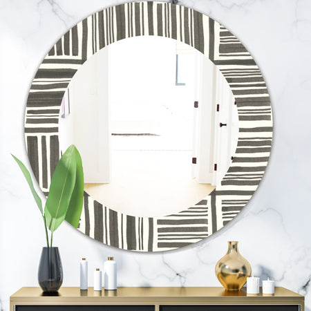 Minimalist Graphics I - Mid-Century Mirror - Oval or Round Wall Mirror