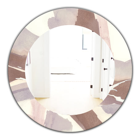 White and Placid I Blush - Traditional Mirror - Oval or Round Wall Mirror