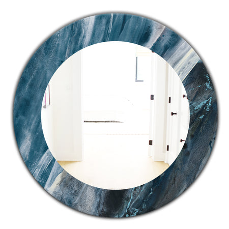 Porch & Den 'Splash Blue Indigo - Modern Mirror