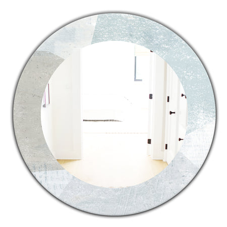 Porch & Den 'Grey and White Collage I - Modern Mirror