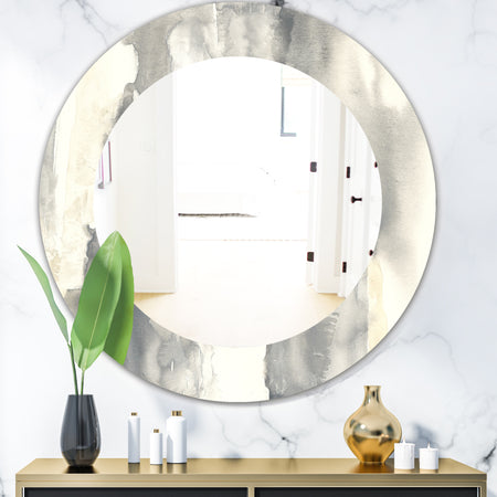 Gold Glamour Direction I - Modern Mirror - Frameless Oval or Round Wall Mirror