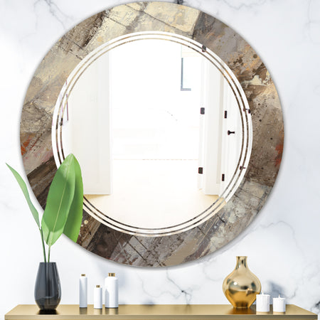 Fire and Ice Minerals III - Modern Round or Oval Wall Mirror - Triple C