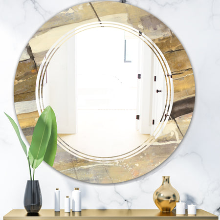 Fire and Ice Minerals V - Modern Round or Oval Wall Mirror - Triple C