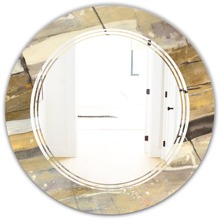 Fire and Ice Minerals V - Modern Round or Oval Wall Mirror - Triple C