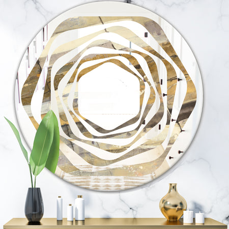 Fire and Ice Minerals V - Modern Round or Oval Wall Mirror - Whirl