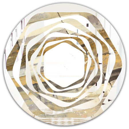 Fire and Ice Minerals V - Modern Round or Oval Wall Mirror - Whirl